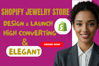 launch your shopify jewelry store with beautiful design and product listings