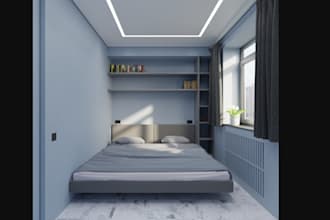 design living room with toilet, kitchen, sitting room, visitor room with texture