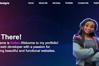 design a simple and responsive personal portfolio website