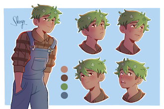 design a character reference sheet for you