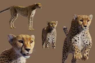 3d creature toy model 3d articulated model mascot animal character fur texture