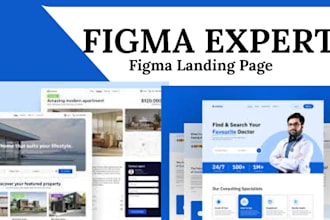 do figma landing page UI design, figma UI UX design for landing pages