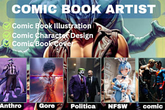 draw comic book artist comic strip manga webtoon gore anthro art fursona nsfw