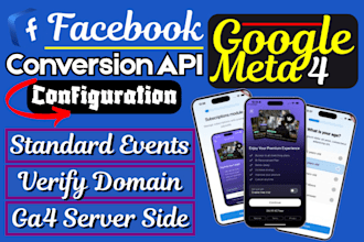 setup ga4 event tracking API meta ads facebook shopify pixel google manager