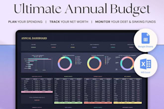 design monthly annual budget weekly tracker financial planner excel spreadsheet