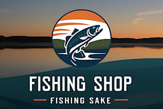 design hunting fishing outdoor and deer logo