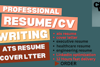 create a standout resume, CV, cover letter, linkedin