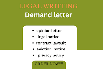 write a demand letter and cease and desist with legal authority and precision