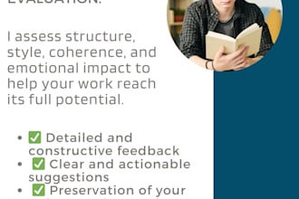 critical and professional analysis of books, short stories and literary manuscri