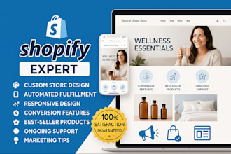 design, redesign shopify website or a shopify dropshipping store  affiliate shop