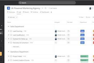 set up your asana workspace and also automate the processes