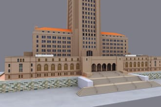 do 3d community centre, city hall, town hall, public sector building design