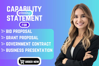 create a professional capability statement to help you win contracts