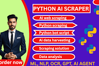 develop python ai web scrapers for data extraction, automation