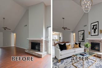 virtually stage your vacant room with realistic furniture