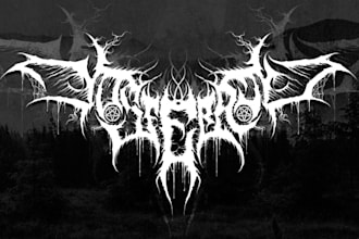 create a thrash metal and heavy metal logo