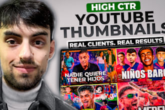 design youtube thumbnails for podcasts or documentaries
