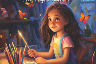 do children book illustration, colourful children storybook