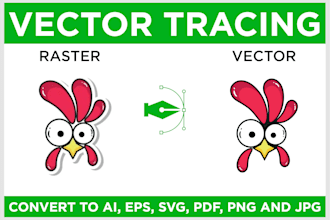 make vector tracing, redraw logo to vector, convert image to vector ai, eps, svg
