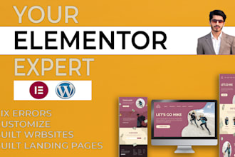 build, redesign, or fix your wordpress site using elementor