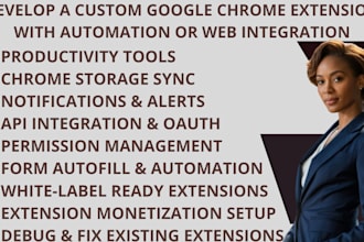 develop a custom google chrome extension with automation or web integration