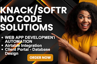 build custom knack softr client portal airtable smartsheet automation database