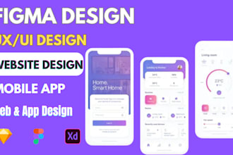 do figma UI UX design for website, mobile app, dashboard, prototype