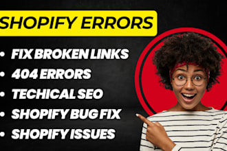 fix shopify bugs, 404 errors, shopify technical error robot txt in your store