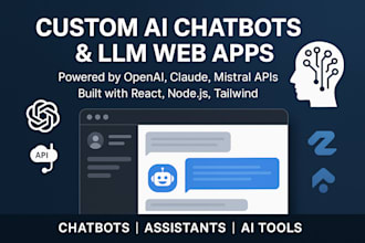 create custom ai chatbots and llm web apps