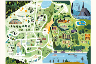 design custom event maps and detailed vector illustrations