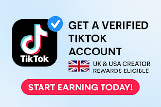 create a UK, USA tiktok account with creator fund ready