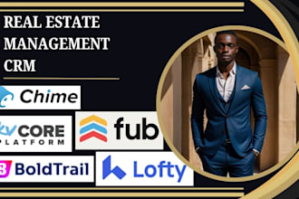 set up lofty, boldtrail, kvcore, chime, follow up boss crm with idx website