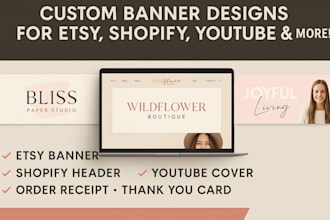 design etsy banner hero image website banners slider web banner thank you card