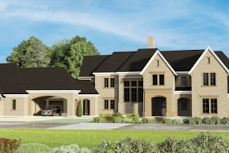 create 3d exterior design, interior design and 3d rendering