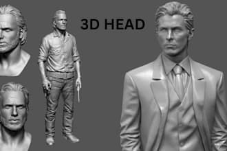 create high quality 3d head, bust, or full body character models for 3d print