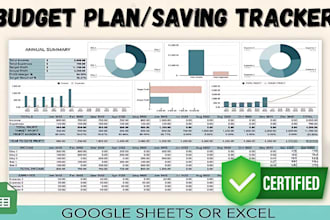 create custom excel automation dashboard or google spreadsheet budget planner