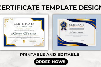 design professional custom certificate design canva template diploma certificate