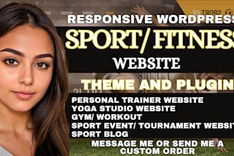 sport website, fitness, gym, personal trainer, workout website yoga studio site