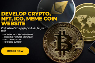 create a stunning ico, token launch or crypto presale website