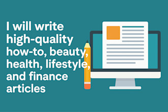 write beauty, health, lifestyle, and finance articles