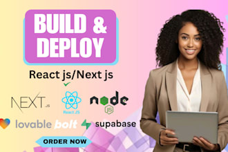 build react js next js using bolt, lovable, supabase, cursor ui, shadcn ui, v0