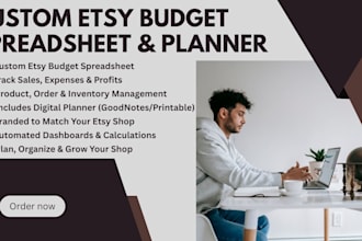 create a customized excel budget spreadsheet and digital planner
