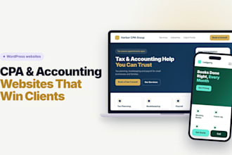 design accounting, cpa, bookkeeping or consultant website