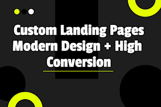 custom landing page for your business, startup or product