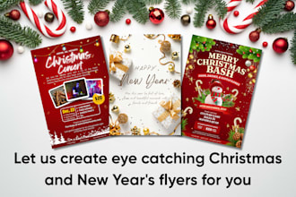 design christmas poster, banner and flyer