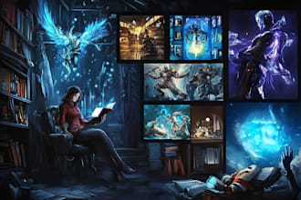 paint scifi or fantasy digital art illustration