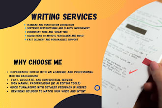 edit and proofread your recommendation letter, personal statement, proposal