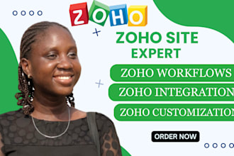 setup zoho one, zoho books, zoho crm, zoho campaigns, zoho sites