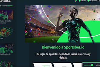 develop sports bet website, bet app, slot, 8 ball pool, blackjack, crash game