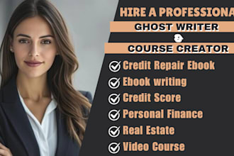 write credit repair ebook, credit score, loan, business tax etc